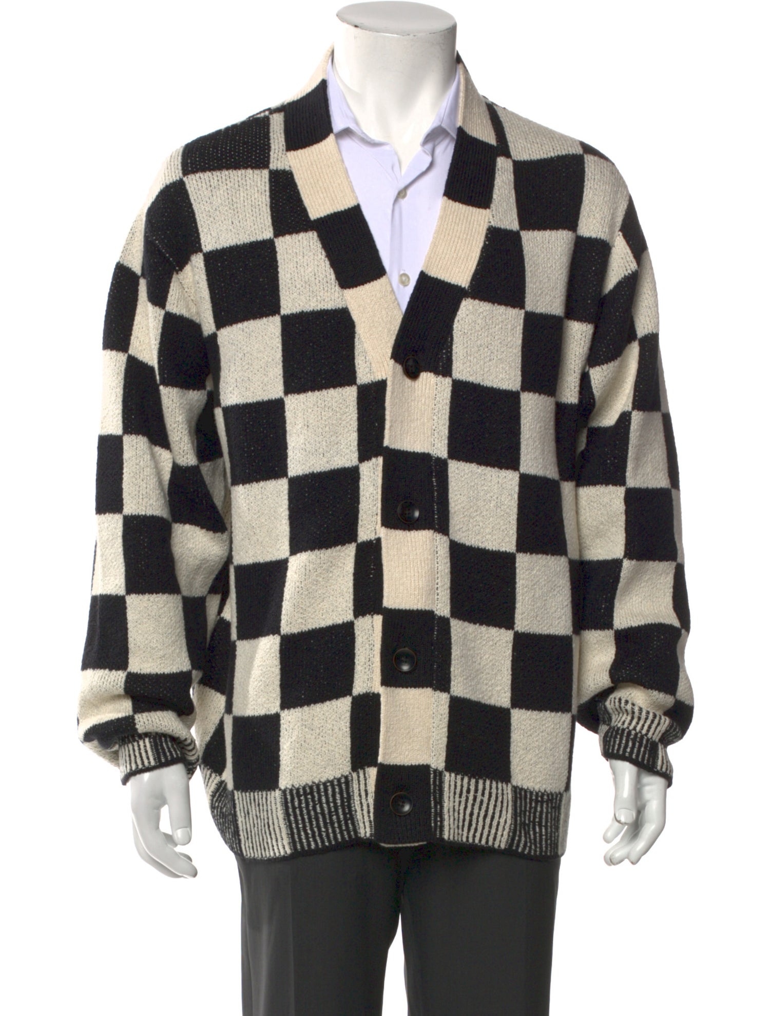The Elder Statesman Plaid Print V-Neck Cardigan