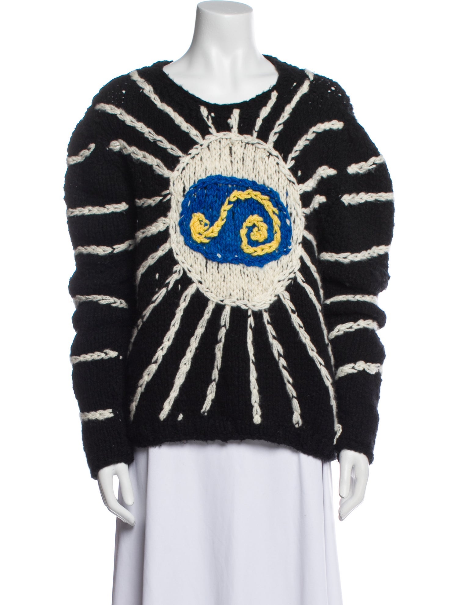 The Elder Statesman Cashmere Graphic Print Sweater