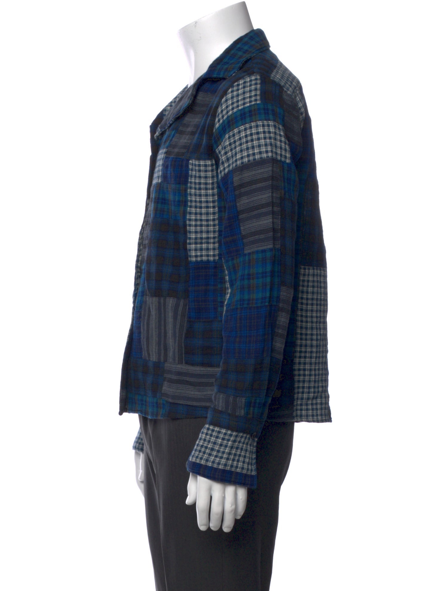 The Elder Statesman Plaid Print Long Sleeve Shirt