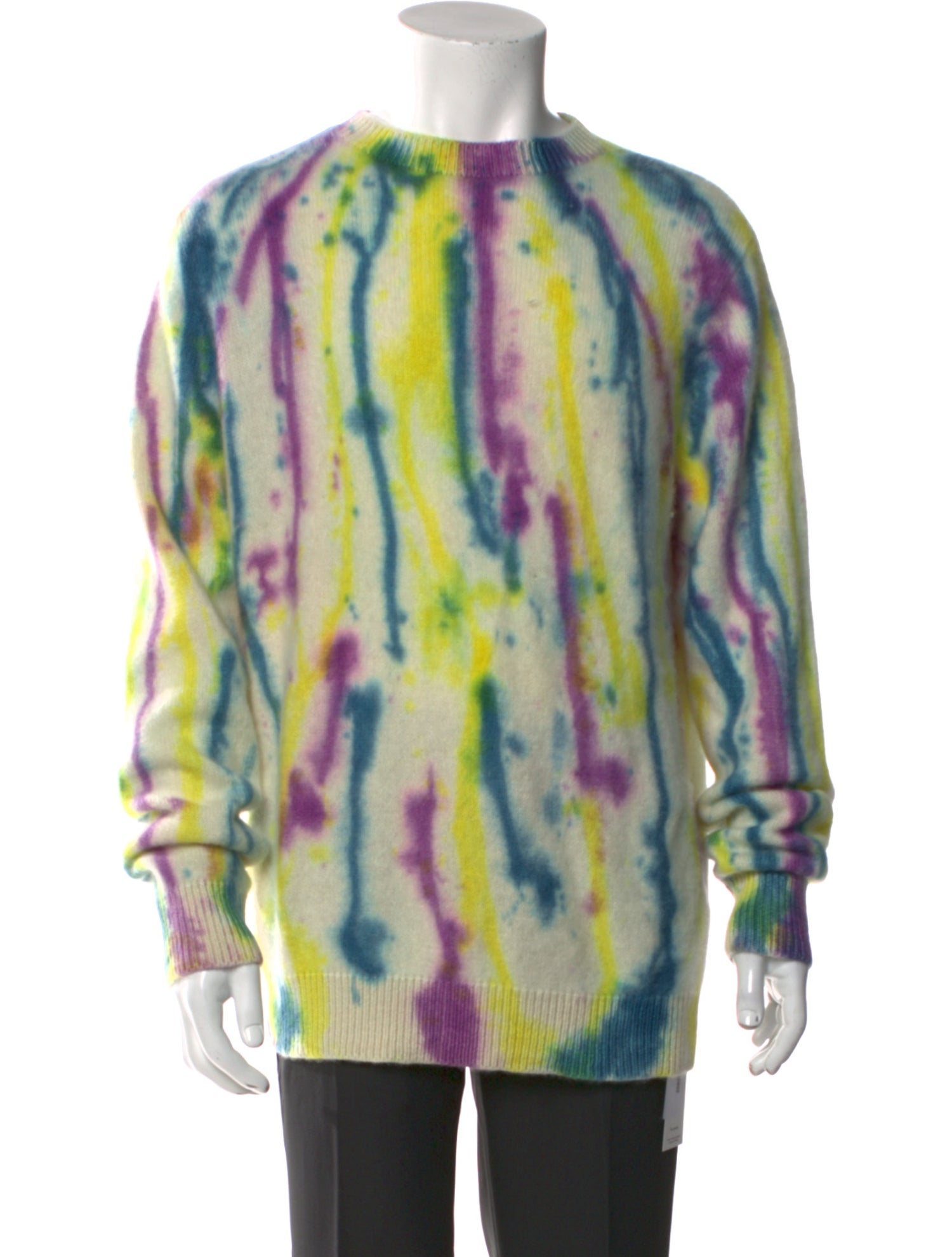The Elder Statesman Cashmere Tie-Dye Print Pullover