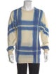 The Elder Statesman Cashmere Plaid Print Pullover