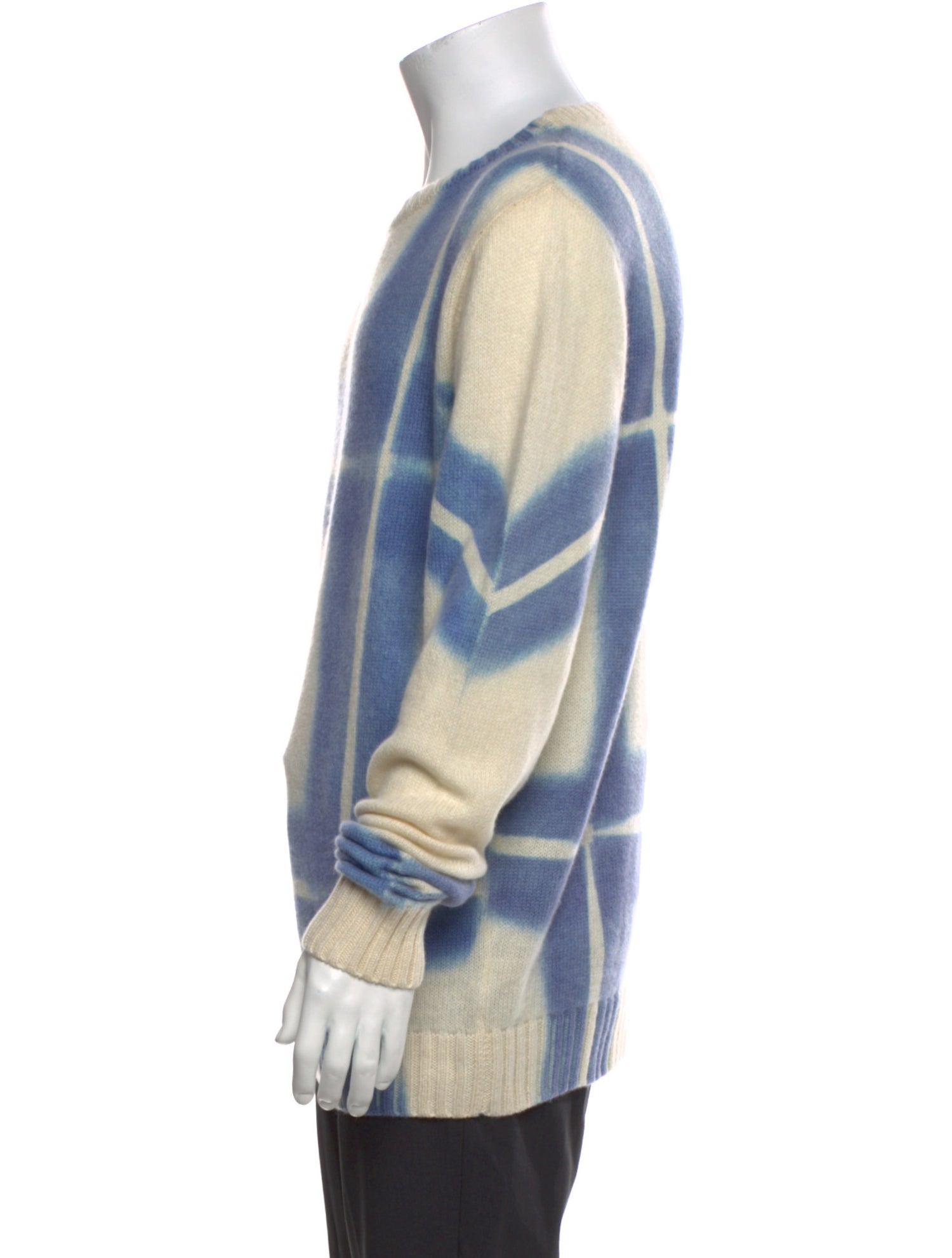 The Elder Statesman Cashmere Plaid Print Pullover