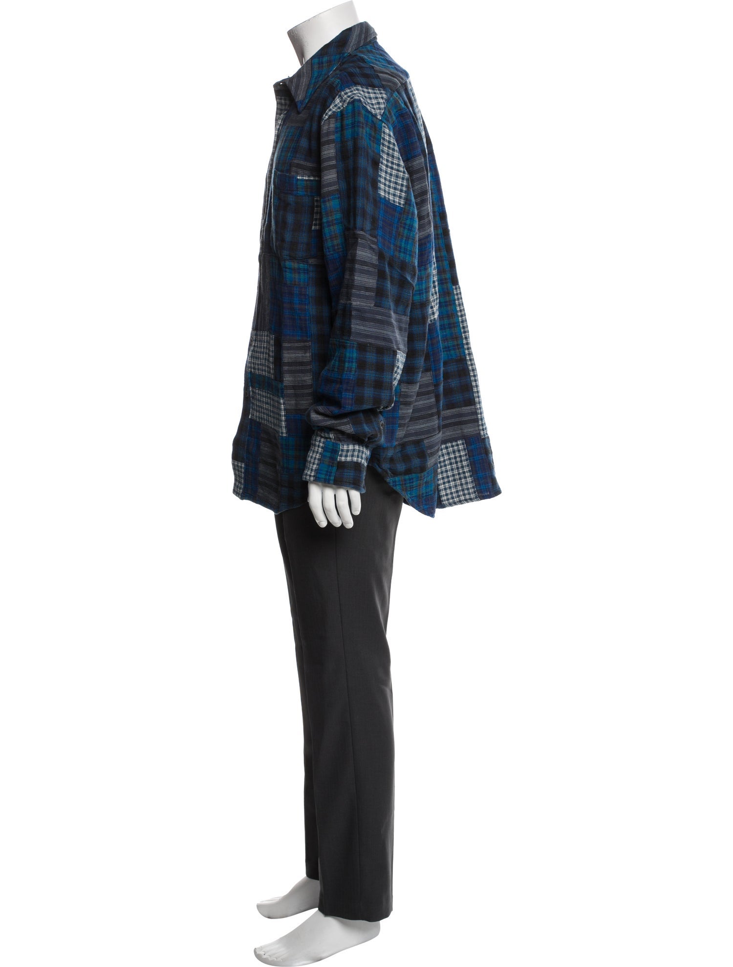 The Elder Statesman Plaid Print Long Sleeve Shirt