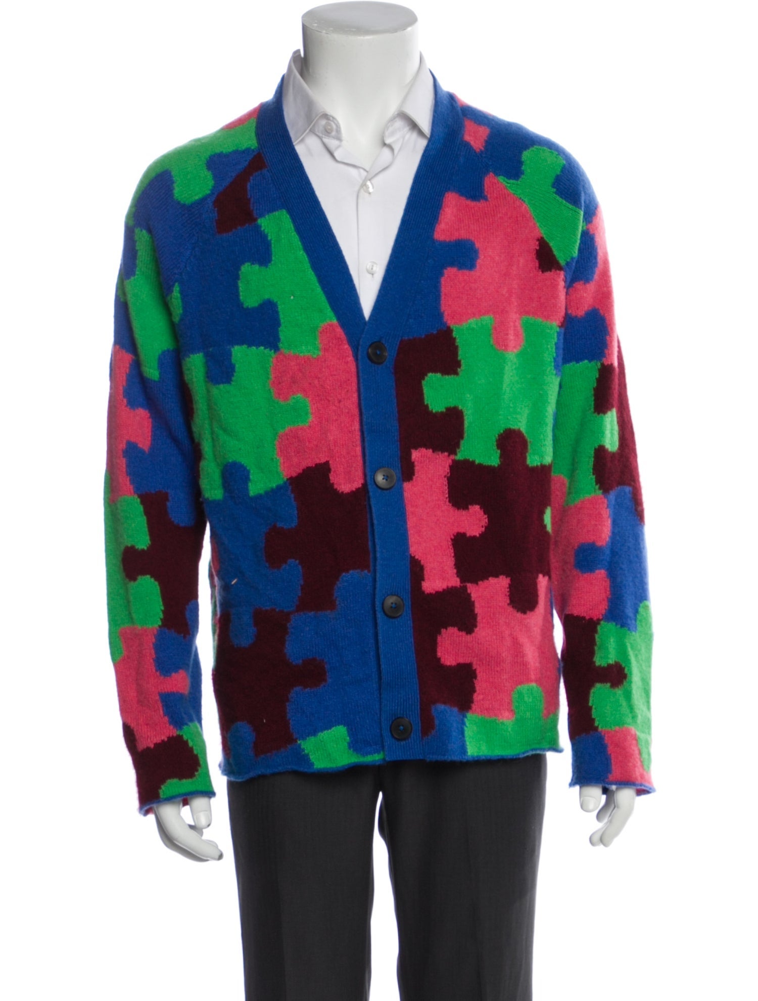 The Elder Statesman Cashmere Printed Cardigan