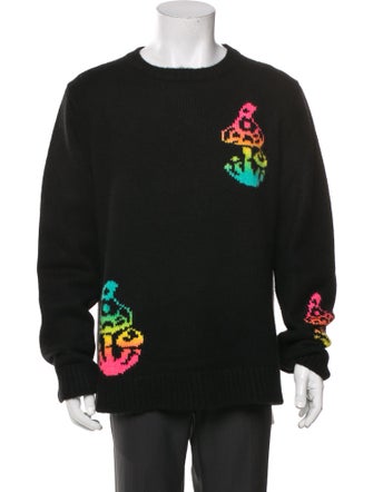 The Elder Statesman Cashmere Graphic Print Pullover