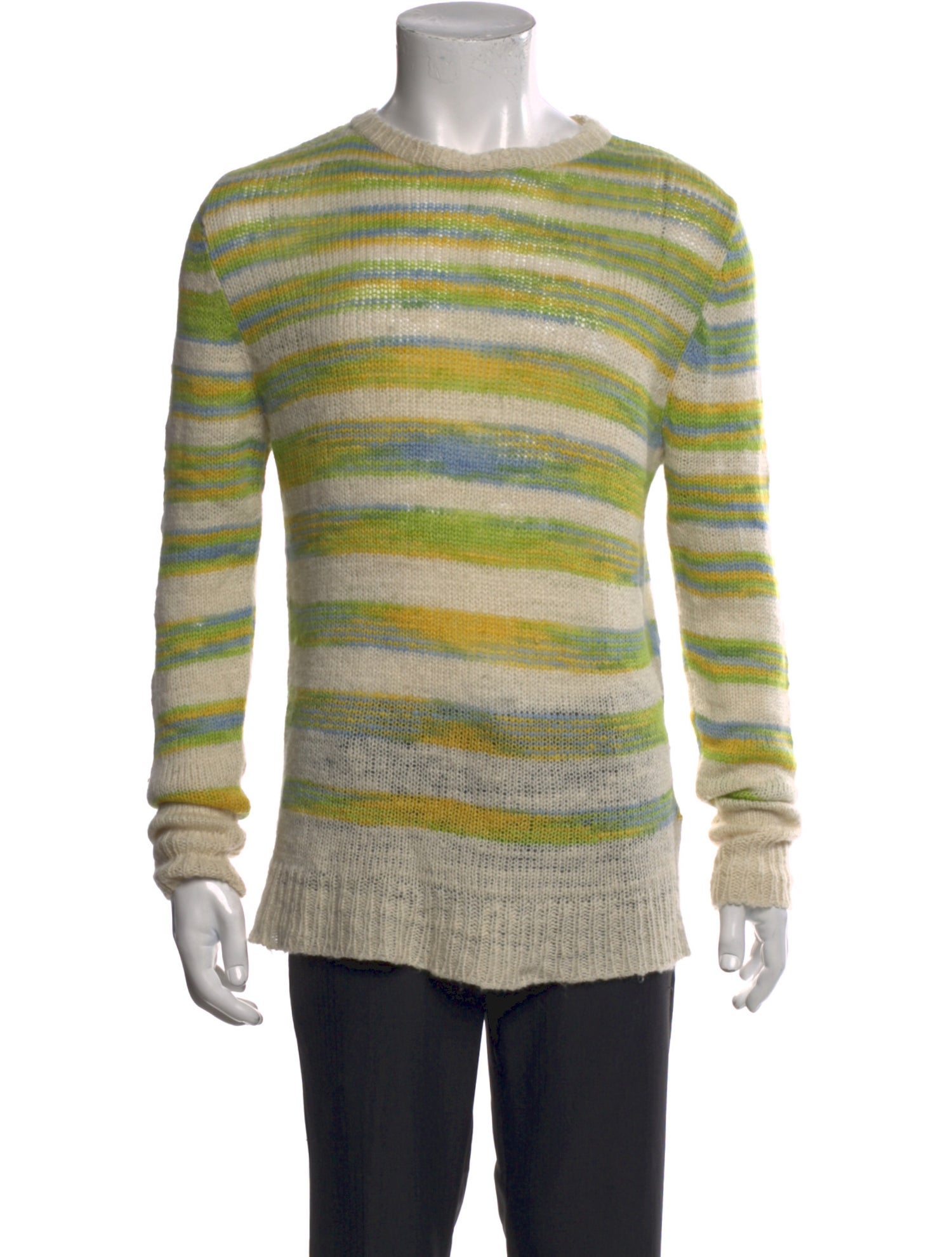The Elder Statesman Cashmere Striped Pullover