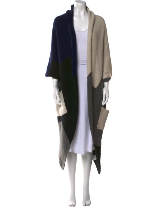 The Elder Statesman Cashmere Colorblock Pattern Sweater