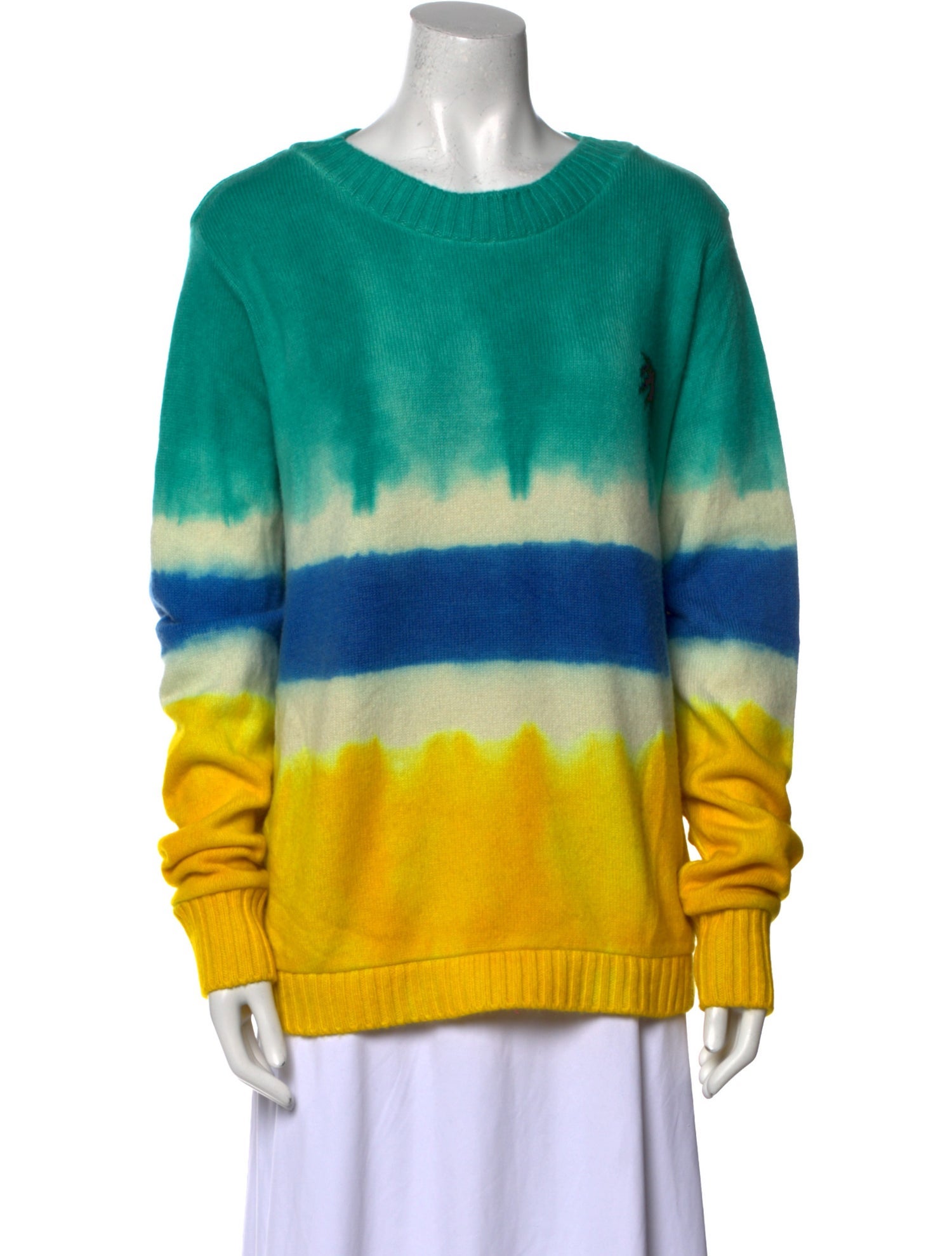 The Elder Statesman Cashmere Tie-Dye Print Sweater