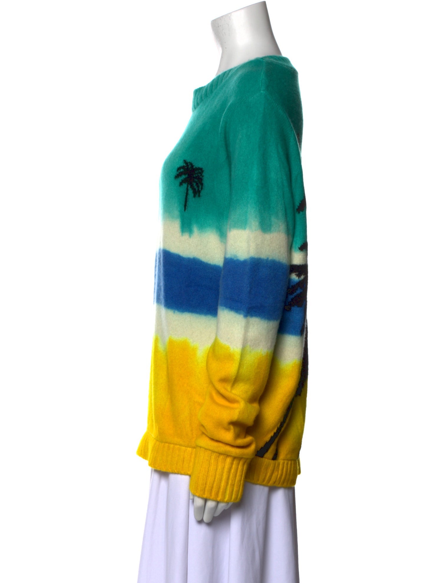 The Elder Statesman Cashmere Tie-Dye Print Sweater