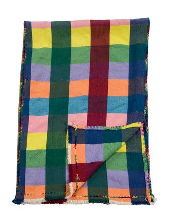 The Elder Statesman Color Block Throw Blanket