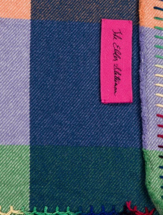 The Elder Statesman Color Block Throw Blanket