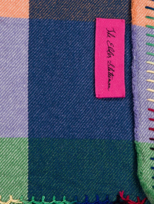 The Elder Statesman Color Block Throw Blanket