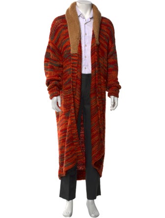 The Elder Statesman Printed Open Front Cardigan