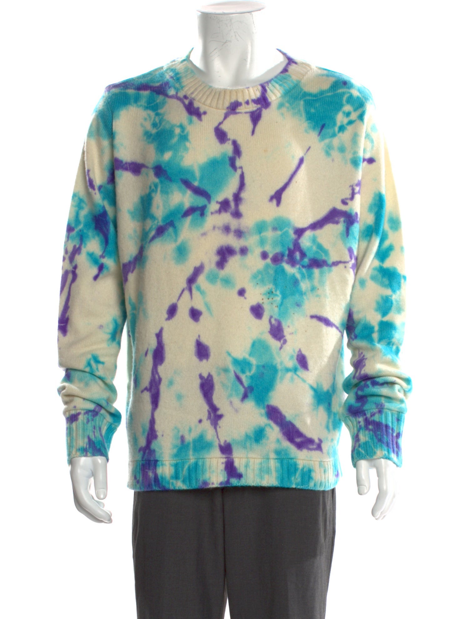 The Elder Statesman Tie-Dye Print Crew Neck Pullover