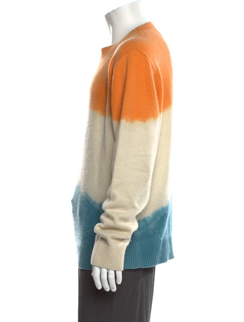 The Elder Statesman Cashmere Colorblock Pattern Pullover
