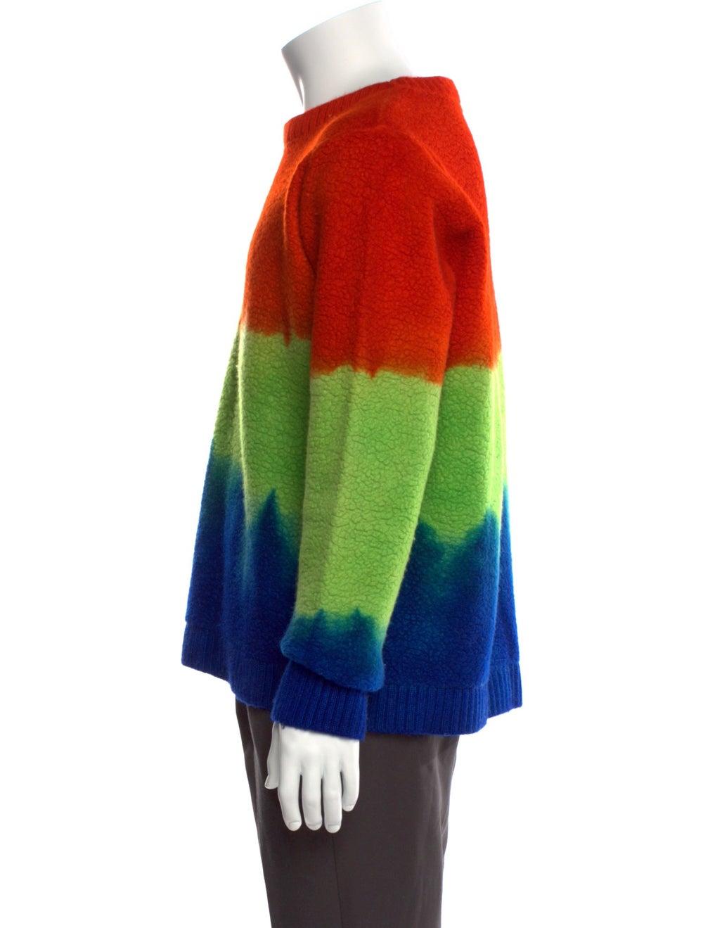 The Elder Statesman Pullover Orange Colorblock Pa… - image 2