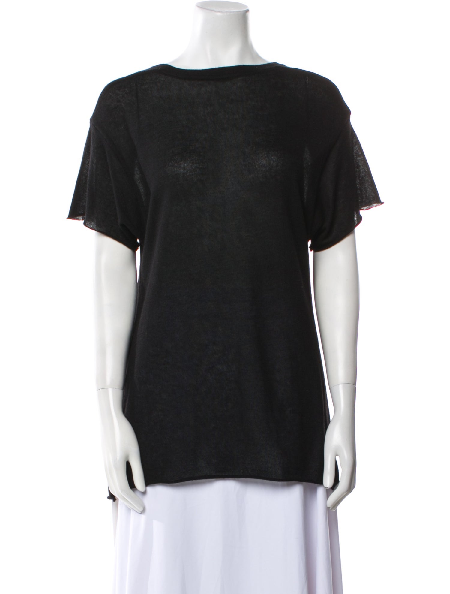 The Elder Statesman Silk Bateau Neckline Sweater