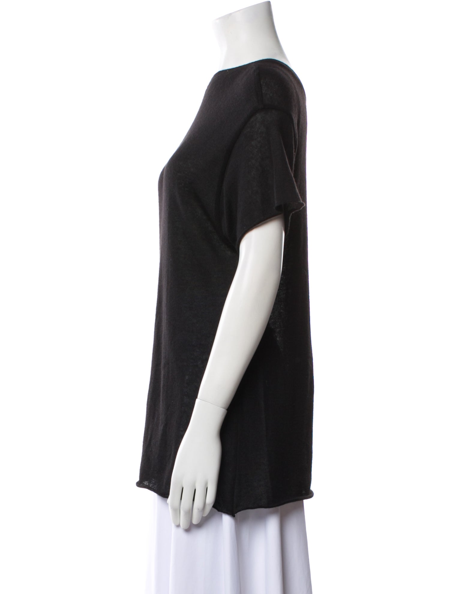 The Elder Statesman Silk Bateau Neckline Sweater