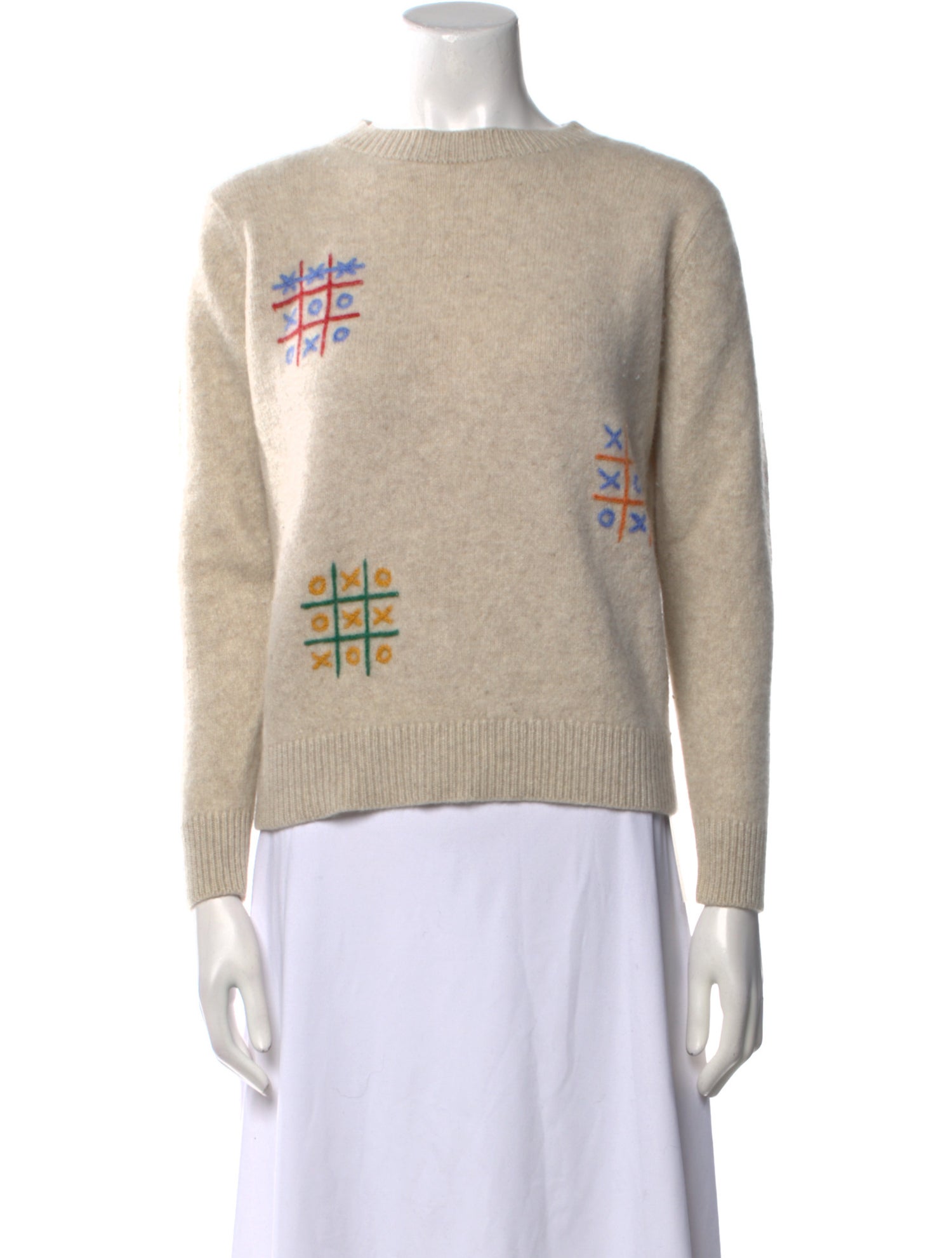 The Elder Statesman Cashmere Graphic Print Sweater