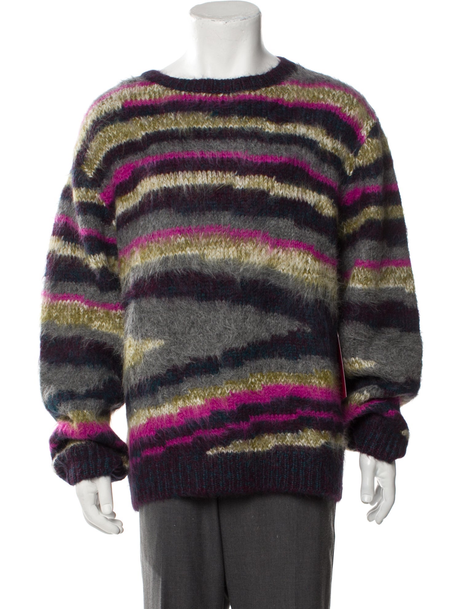 The Elder Statesman Alpaca Striped Pullover w/ Tags