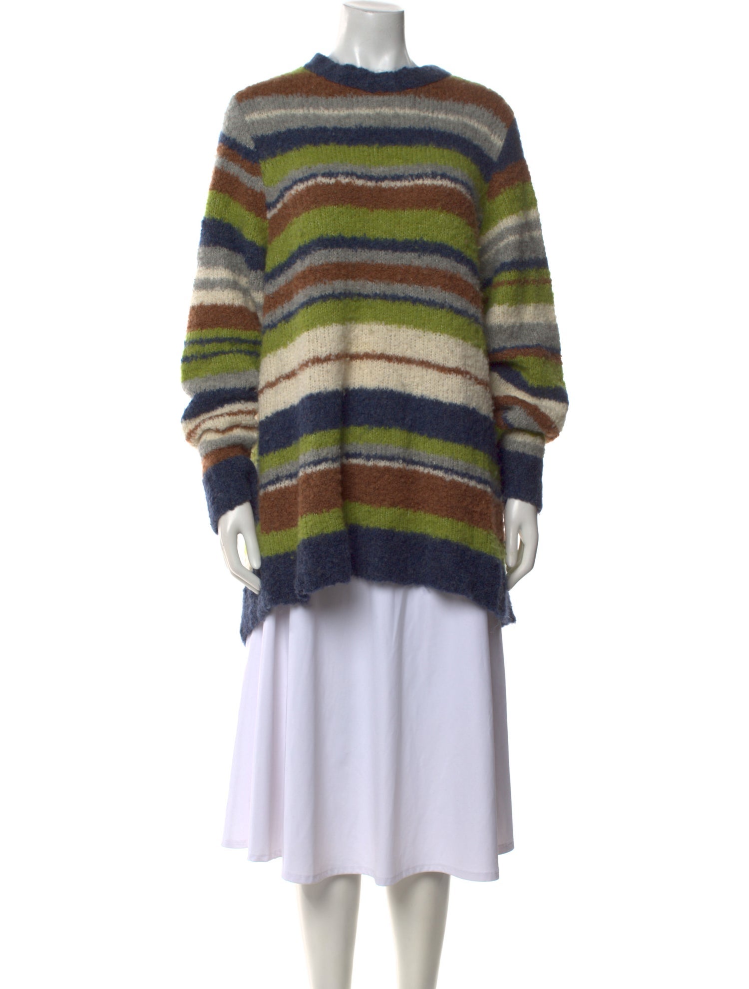 The Elder Statesman Striped Crew Neck Sweater