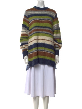 The Elder Statesman Striped Crew Neck Sweater