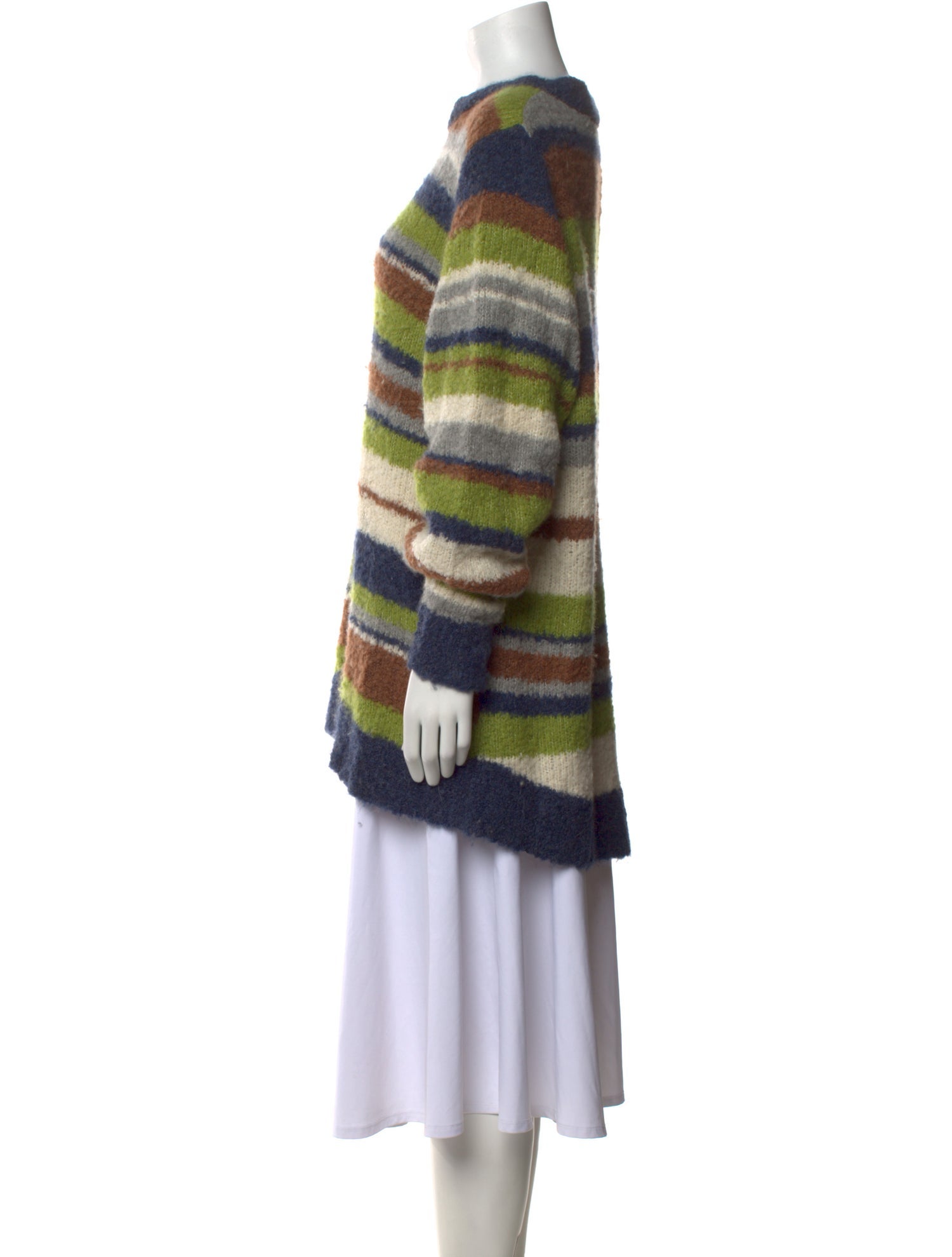 The Elder Statesman Striped Crew Neck Sweater