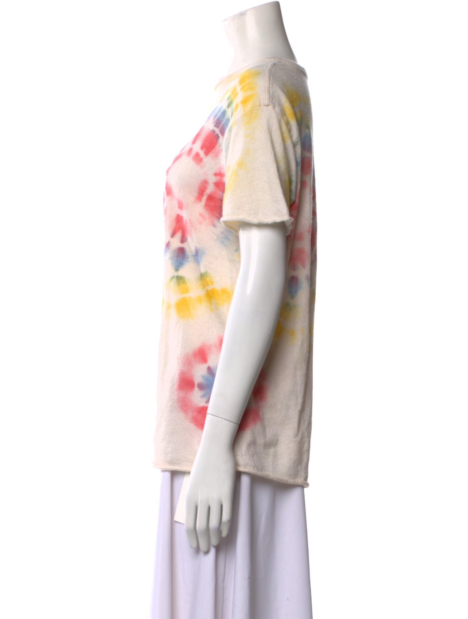 The Elder Statesman Cashmere Tie-Dye Print T-Shirt