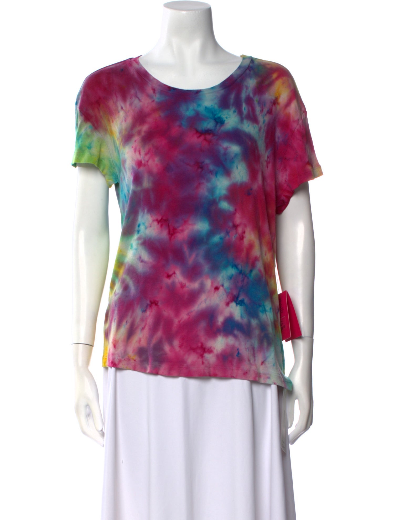 The Elder Statesman Tie-Dye Print Scoop Neck T-Shirt w/ Tags