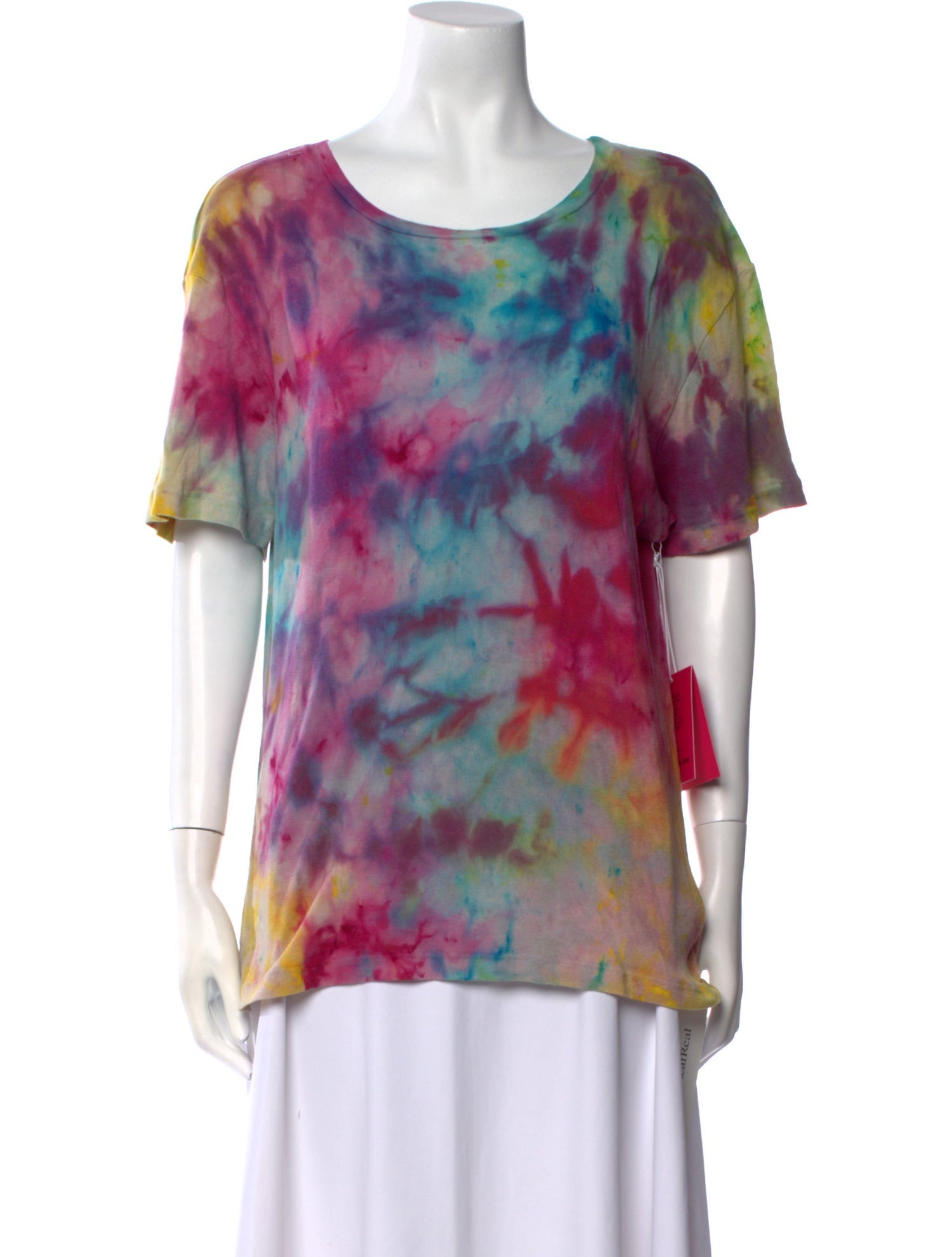 The Elder Statesman Tie-Dye Print Scoop Neck T-Shirt w/ Tags