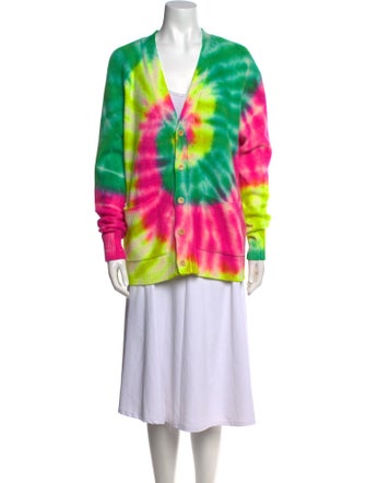 The Elder Statesman Cashmere Tie-Dye Print Sweater