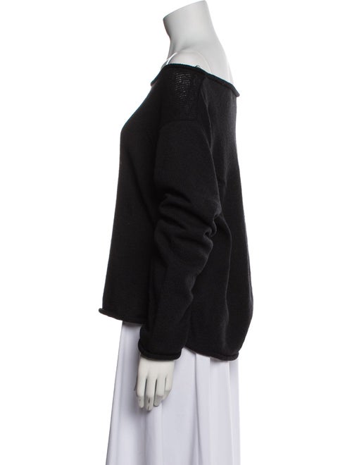 The Elder Statesman Off-The-Shoulder Long Sleeve Sweatshirt