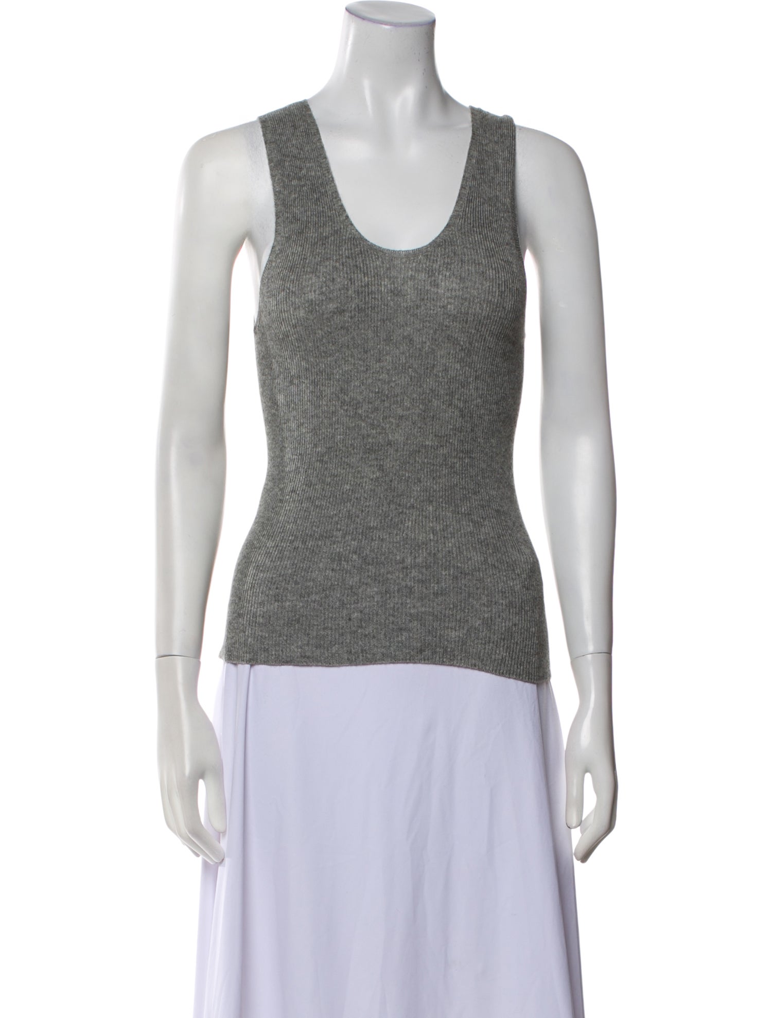 The Elder Statesman Silk Scoop Neck Top