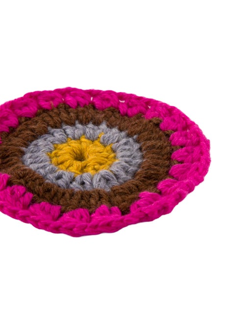 The Elder Statesman 4-Piece Crochet Cashmere Coasters Set