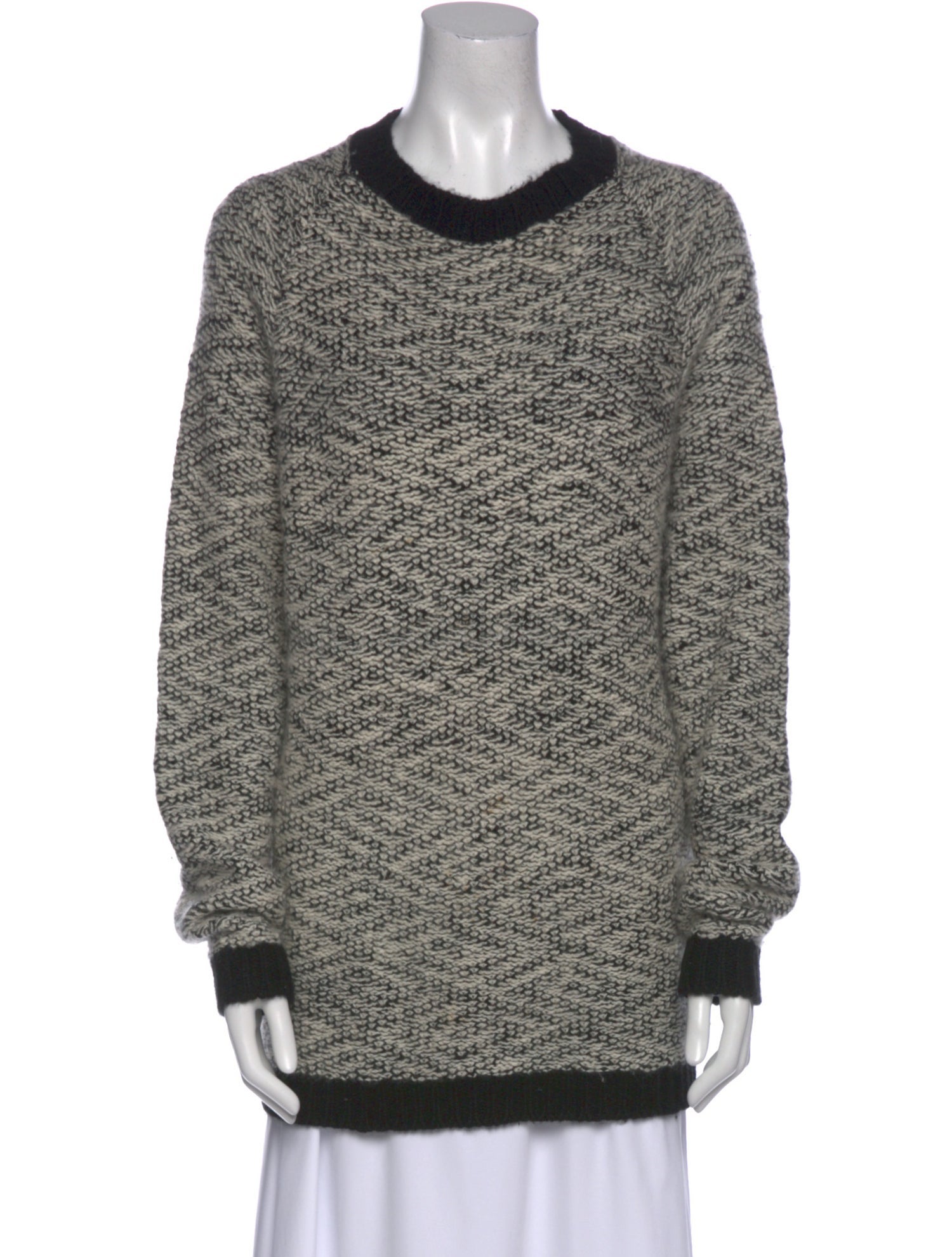The Elder Statesman Printed Crew Neck Sweater