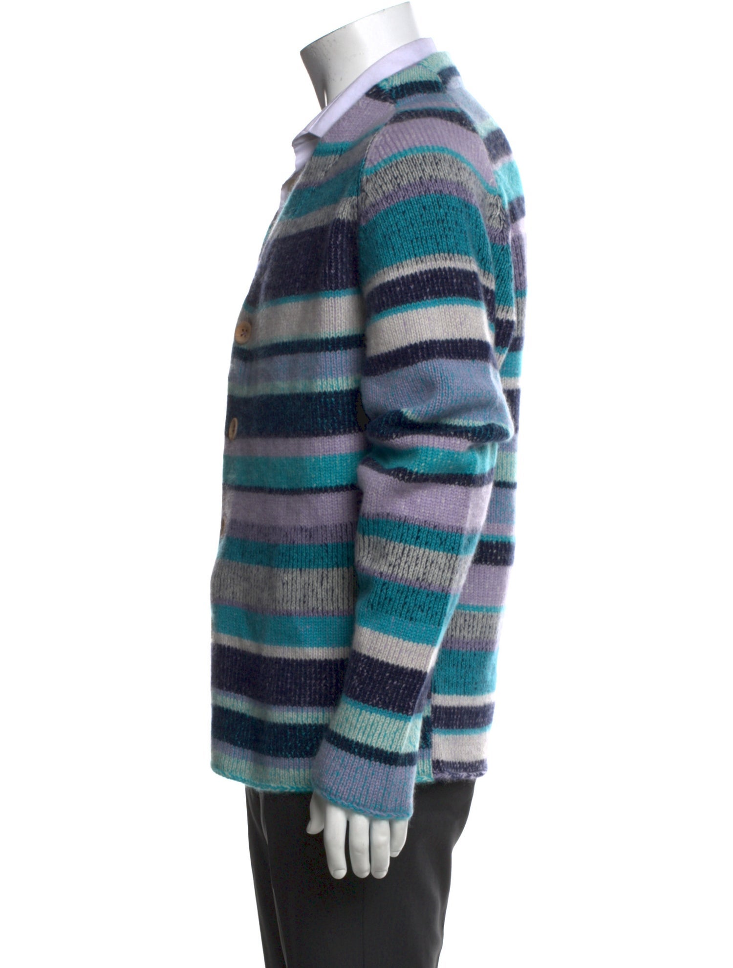 The Elder Statesman Cashmere Striped Cardigan w/ Tags