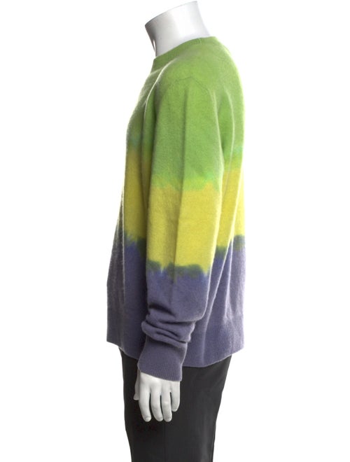 The Elder Statesman Colorblock Pattern Crew Neck Pullover