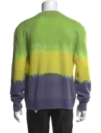 The Elder Statesman Colorblock Pattern Crew Neck Pullover