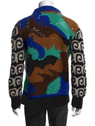 The Elder Statesman Cashmere Printed Cardigan