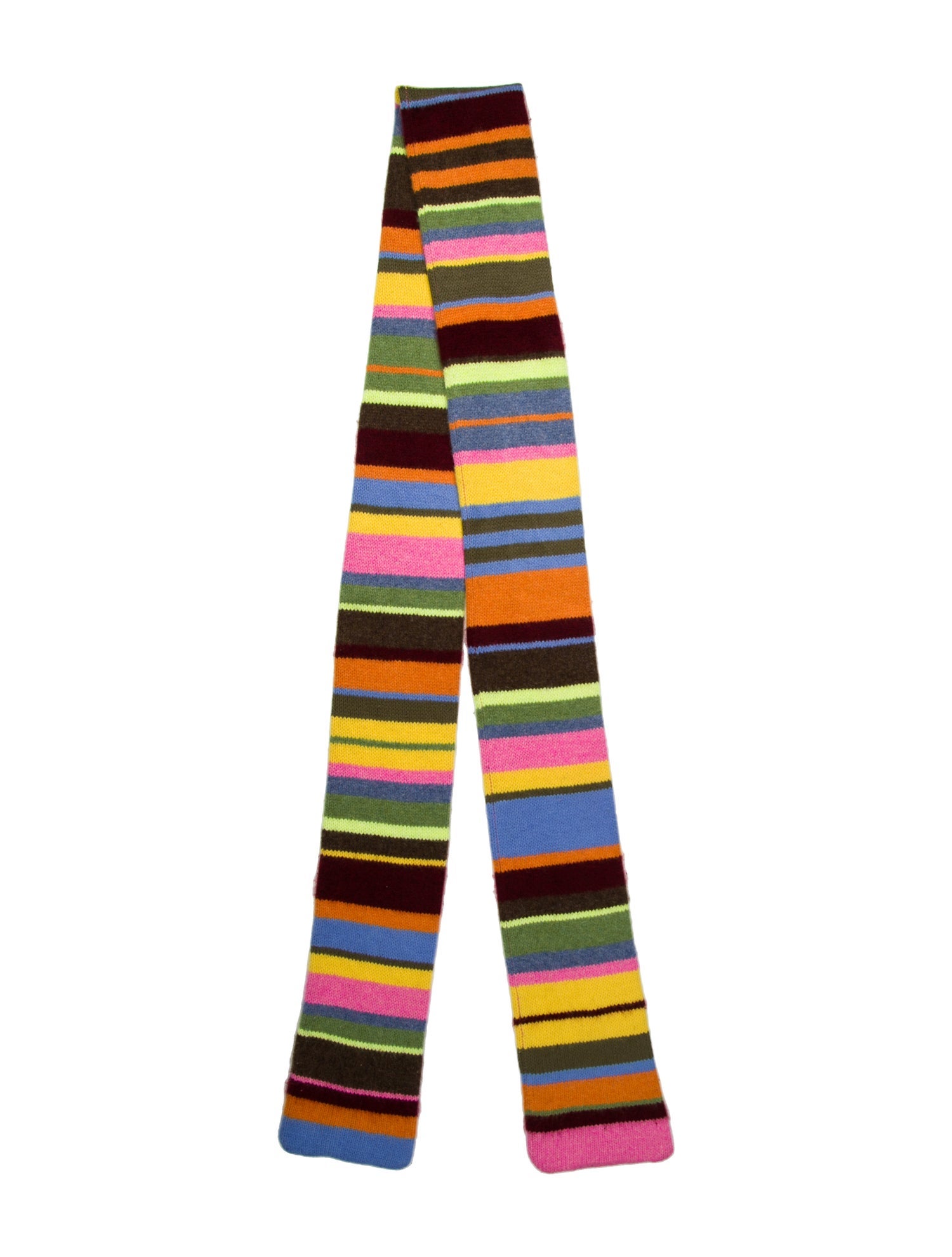 The Elder Statesman Cashmere Striped Scarf