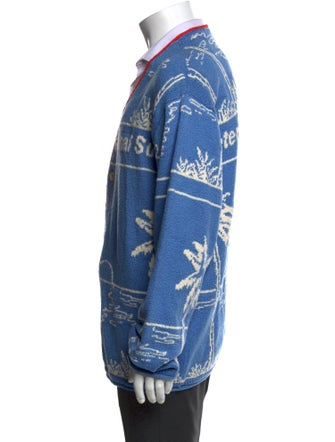 The Elder Statesman Printed V-Neck Cardigan