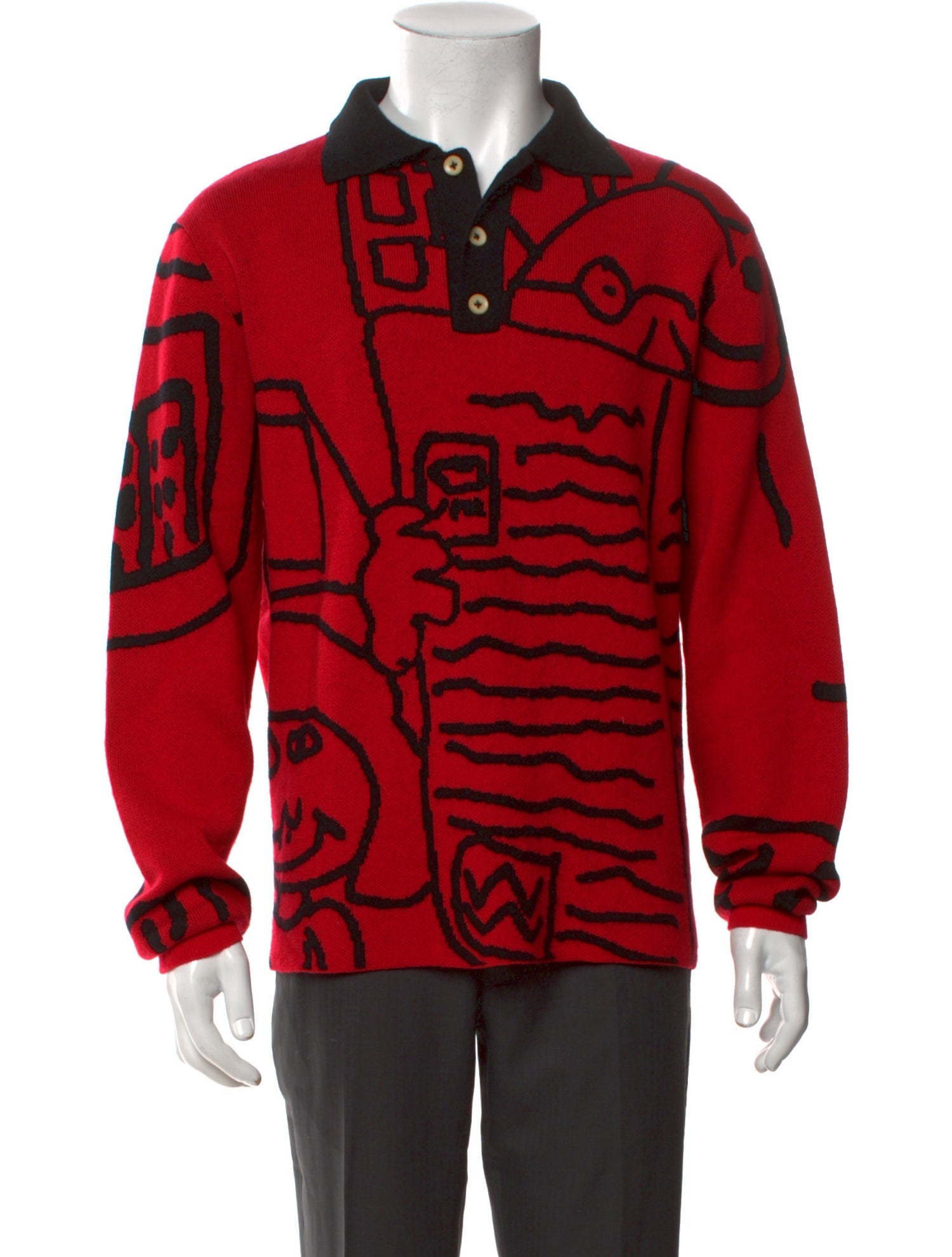 The Elder Statesman Cashmere Mock Neck Polo Sweater