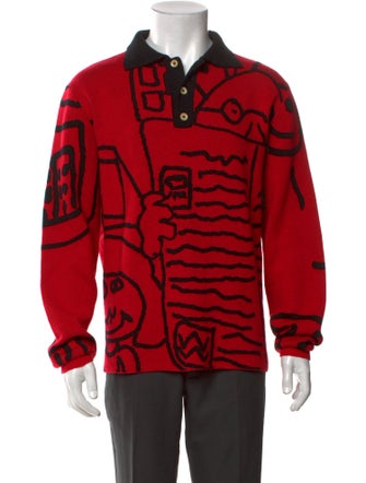 The Elder Statesman Cashmere Mock Neck Polo Sweater