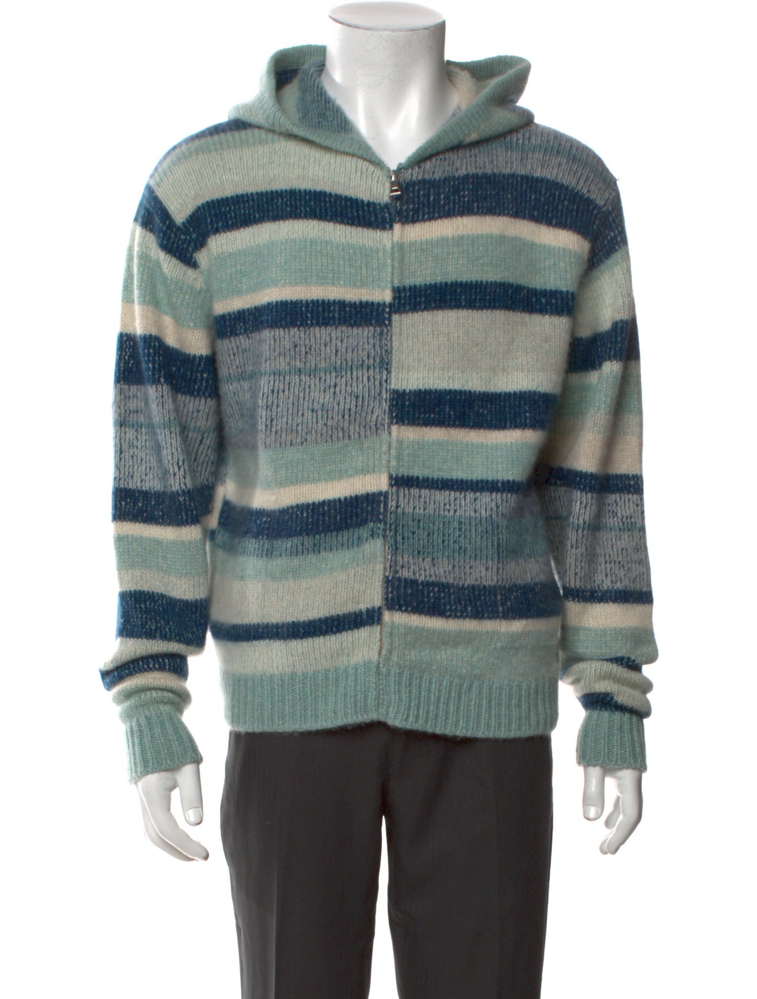 The Elder Statesman Cashmere Striped Cardigan