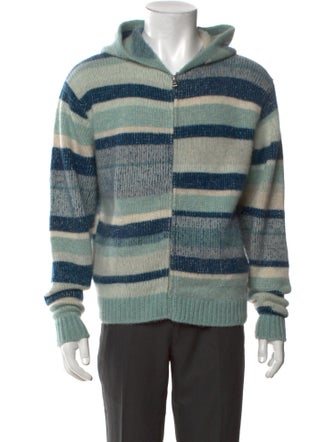 The Elder Statesman Cashmere Striped Cardigan