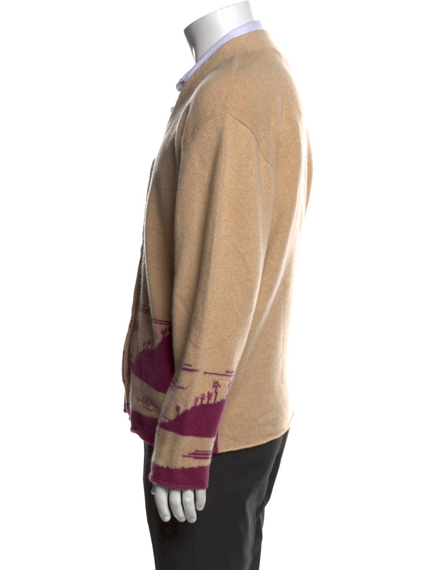 The Elder Statesman Cashmere Printed Cardigan