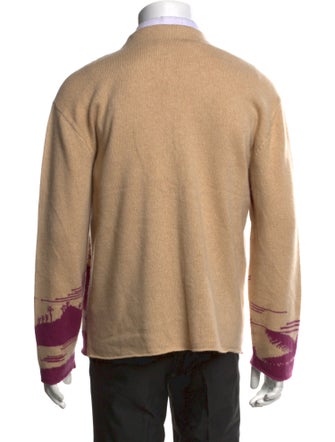 The Elder Statesman Cashmere Printed Cardigan