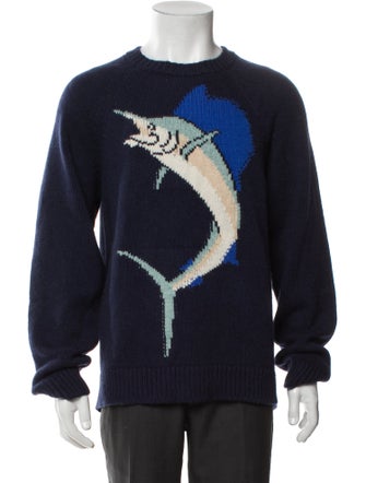 The Elder Statesman Cashmere Graphic Print Pullover