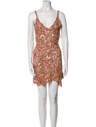 The Elder Statesman Floral Print Mini Dress