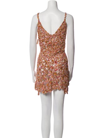 The Elder Statesman Floral Print Mini Dress